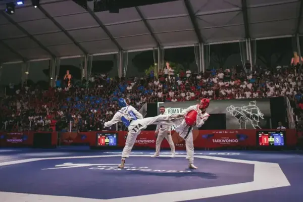 From Azraq camp to Rome, seven Syrian girls at the Kim and Liù taekwondo tournament