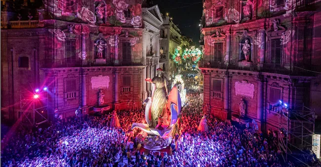 An image of the 2025 edition of the Festino di Santa Rosalia