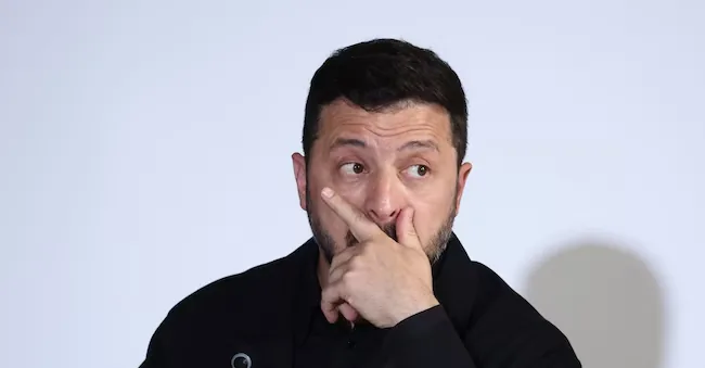 Ukrainian President Volodymyr Zelenskyy attends the Coalition of the Willing summit on security guarantees for Ukraine, at the Hotel des Invalides in Paris, Monday, July 2026. (Teresa Suares/Pool Photo via AP) APN