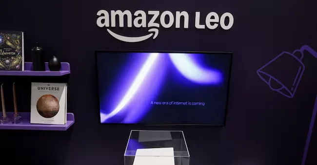 The Amazon Leo logo REUTERS