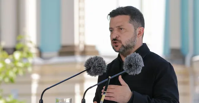 Ukrainian President Volodymyr Zelensky dealing with the appointment of the new chief of staff (EPA)