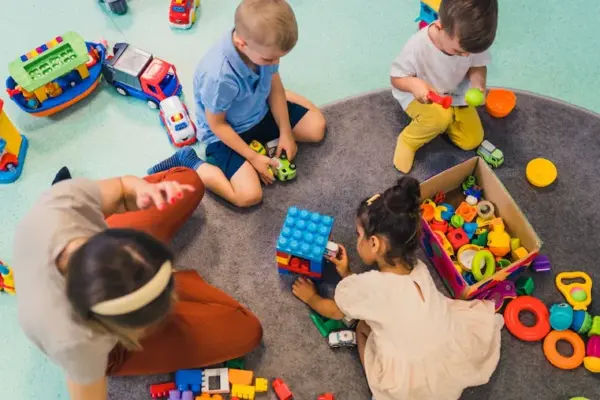 Children at the nursery for parents working in the company
