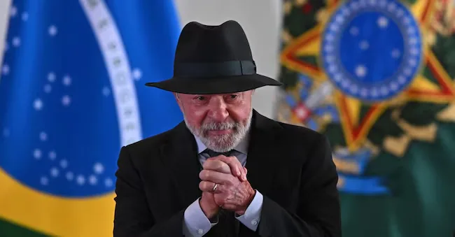 Brazilian President Luiz Inácio Lula da Silva reacts during a ceremony for the presentation of credentials by new non-resident foreign ambassadors in Brazil, held at the Itamaraty Palace in Brasilia, Brazil, on July 8, 2026. EPA/Andre Borges EPA