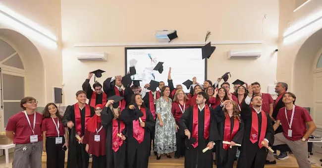 A moment of the proclamation of the new graduates of the Its Academy A. Volta of Palermo