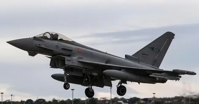 A Eurofighter Typhoon of the Air Force ANSA