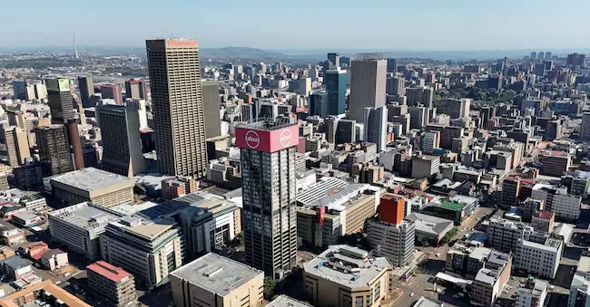 A view of Johannesburg and its Central business district REUTERS