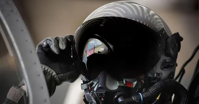 Cockpit of an Eurofighter Typhoon interceptor fighter of the 4th Wing ''Amedeo d'Aosta'' ANSA